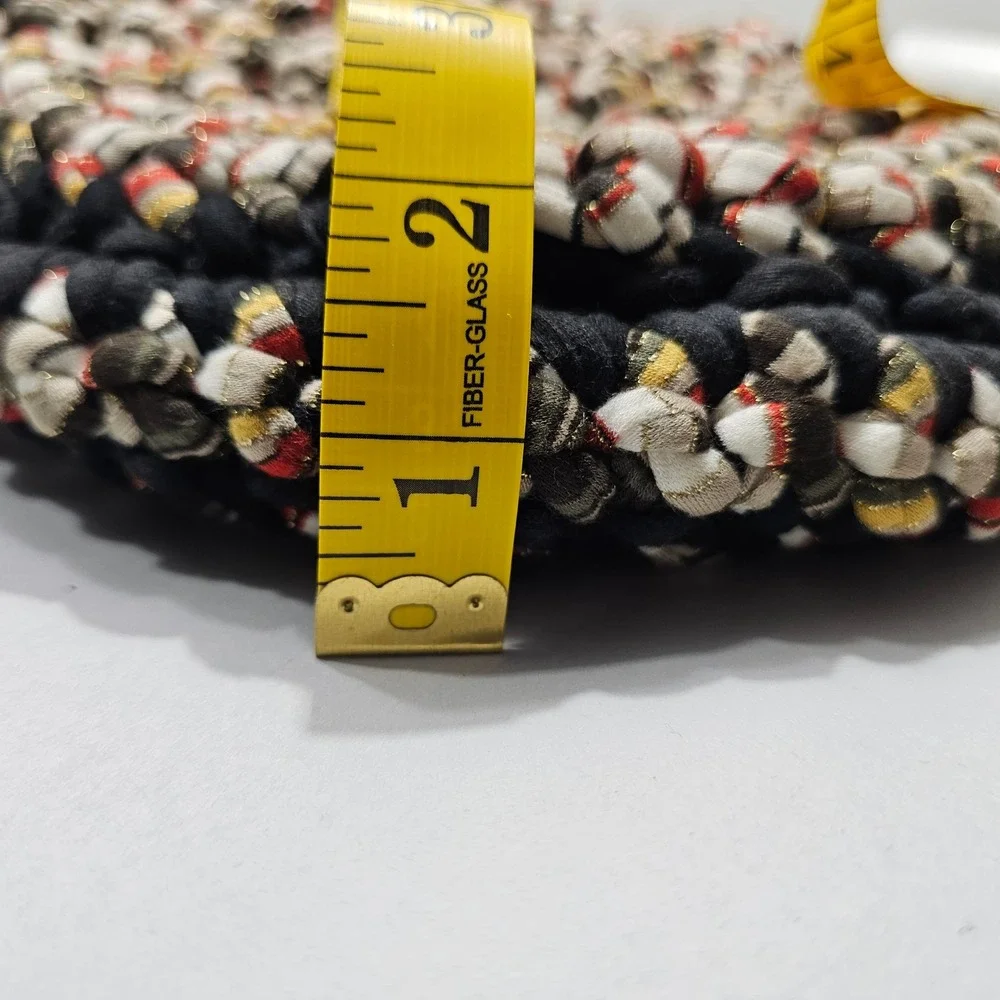 Handmade Shoulder Bag Women Small Multicolor Braided Knot Circular Tote